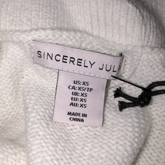 Sincerely Jules blue & white striped knit preppy sweater size small hew with tag - Picture 4 of 7